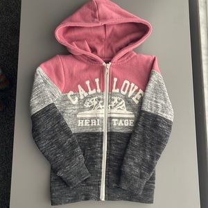 Toddler girl fleece zip up. Worn few times